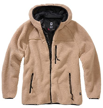 Brandit Women Teddyfleece Jacket Hooded, Farbe: camel, Größe: XXL