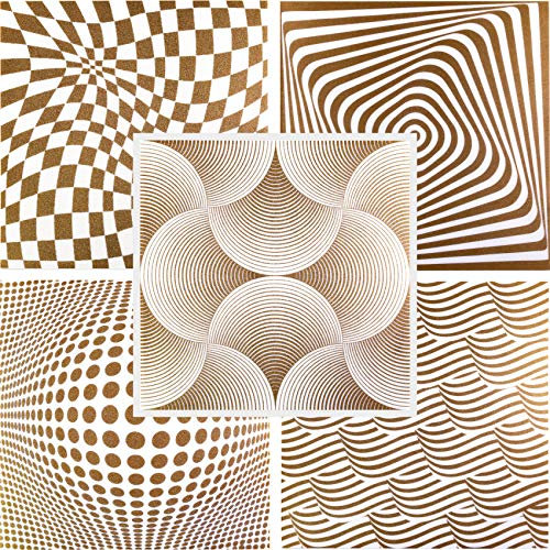 Panneaux de plafond en XPS 50x50cm - Panneaux panoramiques modernes pour murs et plafonds avec illusion d'optique - (2 mètres carrés, Moto Gold) Panneau mural décoratif Revêtement de plafond