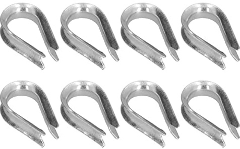 50 Pièces Câble Métallique dé à Coudre en Acier Inoxydable Câble Gréement Outils Cosses Gréement Voile dé à Coudre M2 (2mm) (M2 (2mm))