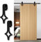 Ansobea 200cm (6,6FT) Schiebetürsystem Schiebetürbeschlag Zimmertür Innentür Schiebetür Schiebetürsystem Komplettset Laufschiene Rollen Set