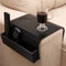 JIAJIAN Sofa Armlehne Tablett Tisch,Holz Sofa Armlehne Tablett,Folding Sofa Armlehne Tablett,Sofa Side Storage Tool, Sofa Remote Cup Placement Tool,Foldable Sofa(Schwarz)