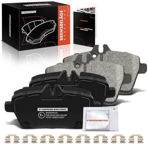 Frankberg Bremsbelagsatz mit Zubehör Vorderachse Kompatibel mit A-Klasse W169 A160-A200 1.7L 2.0L 2004-2012 B-Klasse W245 B150-B180 1.5L 1.7L 2005-2011 Replace# 1694200320