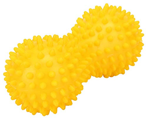 Palla da Massaggio per Yoga e Fitness, Pallina di Massaggio a Arachidi PVC, Relaxazione Muscolare e FACIA Pedis, Ballo per Yoga (YELLOW)