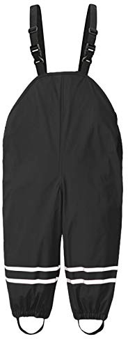Vêtements résistants aux intempéries pour enfants, salopette, vêtements de pluie, combinaison, coupe-vent, pour nourrisson, boue, salopette & combinaison, pantalon boueux sans poches, Noir , 3-4 ans