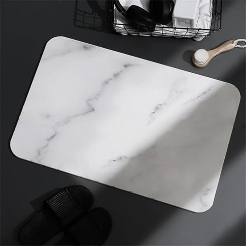 FACAIIO 40 x 30 cm, piedra de diatomita para alfombra, superabsorbente, de secado rápido, para baño, cocina, suelo, para mínimo mantenimiento, almohadilla de absorción decorativa