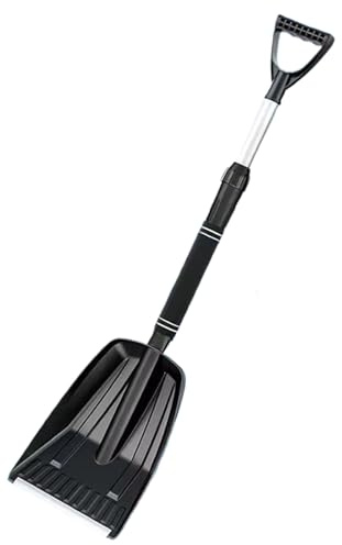Snow Shovel, Winter Snow Shovel with D Shaped Handle - Robust Extendable | Adjustable Shovel Angle for Frost Removal and Cleaning of Entrance, Walkway, Patio, Garden, Yard