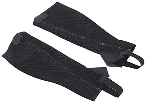 Generic Half Chap för Barn Svart Konstläder Flexibelt Mesh Ridskydd 2st Storlek CXL