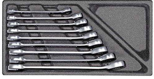 GEDORE red Ringratschenmaulschlüssel-Satz im 1/3 Schaumstoffmodul, 9-teilig