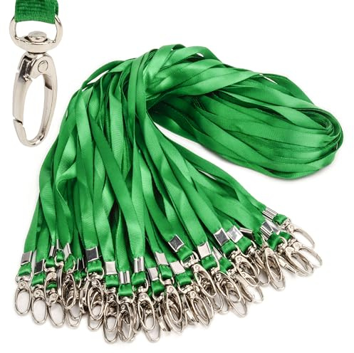 Lanyards Bulk Lanyards for Id Badges 50 Pack Each 17.7-Inch Lanyard Clip Woven Badge Lanyard with Clip Swivel Hooks