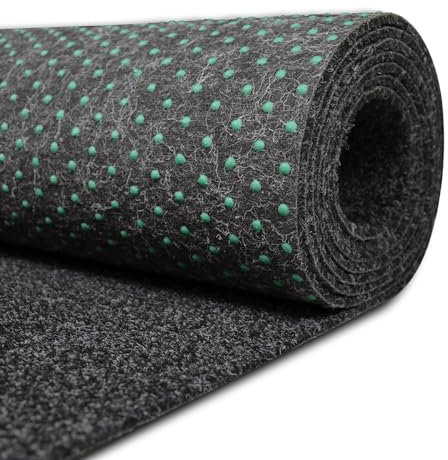 Kunstrasen Fertigrasen in 3 Farbig mit Drainagenoppen (360 cm x 200 cm, Anthra 900 (Anthrazit))