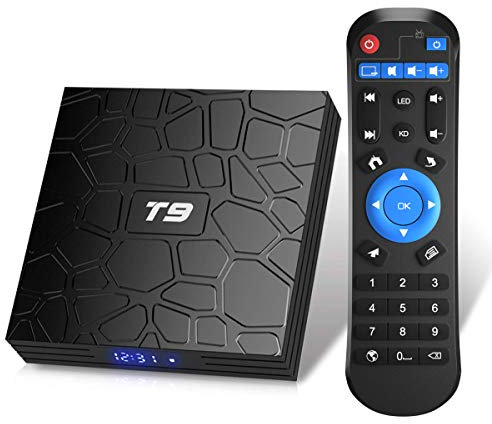 TUREWELL T9 Android 9.0 Boîtier TV 2 Go RAM/16 Go ROM Support 2.4/5.0 GHz WiFi BT4.0 RK3318 Quad-Core 4K 3D HD DLNA Smart TV Box