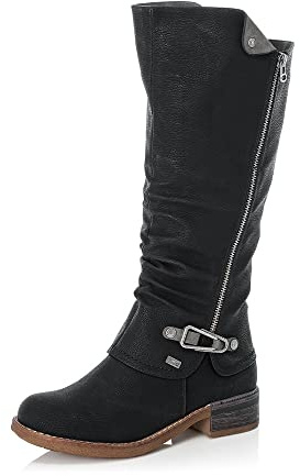 Rieker donna Stivali 94652, signora Stivali invernali,idrorepellente,riekerTEX,stivali invernali,stivali ad gambale lungo,nero (schwarz / 00),36 EU / 3.5 UK