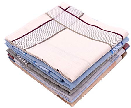 Transino Herrentaschentücher 6er Pack Stofftaschentücher Baumwolle 40x40cm Stoff Taschentücher Herren Taschentuch Bunte Baumwolltaschentücher Stofftaschentuch Set Geschenk für Männer (Set 1)