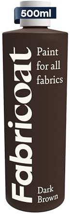 Fabricoat Stofffarbe – Wiederherstellen oder Ändern der Farbe jedes Stoffes – direkt auf den Stoff malen – verwandeln Sie alles – Sofas, Lampenschirme, Autoinnenräume (500 ml, Dunkelbraun)