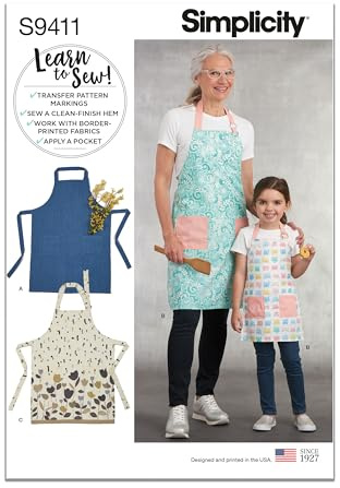 Simplicity Sewing Pattern S9411 Children's and Misses' Aprons