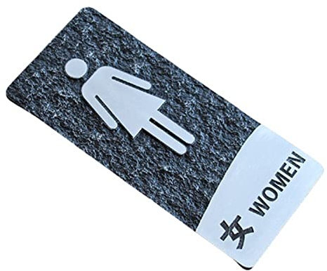 Segnali da toilette retrò per uomini e donne, targhe per porte del WC, segnaletica in acrilico, consigli per il bagno, rilievo della targa dell'indirizzo, numero di toilette segno 3D fai da te (Color