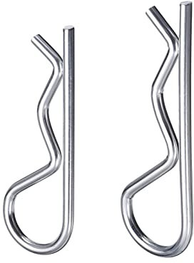 QUARKZMAN Chaveta Pasadores - 3x60mm/3,5x75mm Carbono Acero R Forma Resorte Clip Pasadores Sujetador Herraje, Plateado Tono, Paquetes de 40