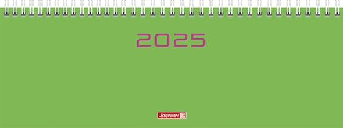 BRUNNEN Querterminbuch Mod. 772 2025 | 297×105 mm, Karton, grün