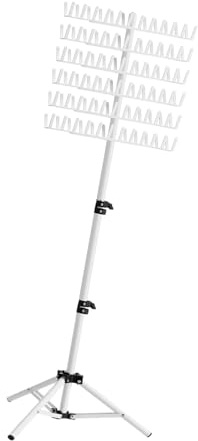 Folpus Hair Braiding Rack, 144 Pegs, Double Sided Standing, Adjustable Height, White Plastic