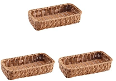 PRETYZOOM 3piezas Cesta De Almacenamiento Tejida para Utensilios De Cocina Organizador De Cubiertos Y Botellas De Especias Diseño Moderno para Uso Casa Y Eventos