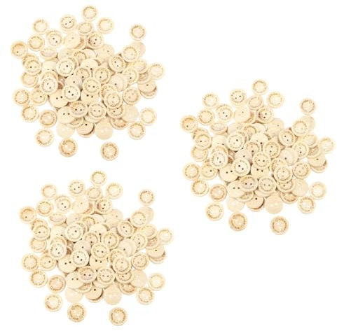 SEWACC 3 Set Di Bottoni in Legno Unici Fatti A Mano A Forma Di Ciotola Per Progetti Di Cucito E Scrapbooking 100 Pezzi * 3