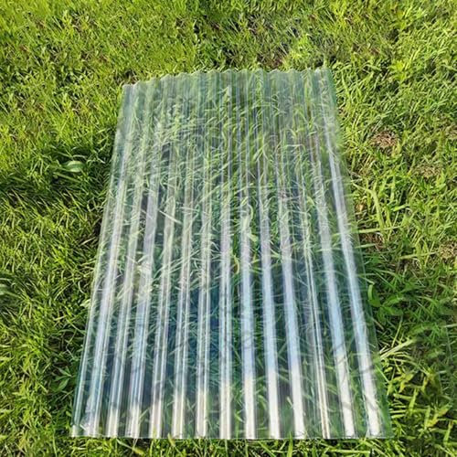 1 Pcs Corrugated Bitumen Roof Sheets,Insulation Roofing Material,Cladding Walling Sheeting,Glass Fibre Resin Panels,Rainproof Daylighting Panels,for Carport Greenhouse (0.9x1.55m/35x61in)