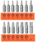 Saipor 14 Stück T5-T40 Torx Schraubendreher Bit Set mit Loch, 1/4 Sechskantschaft Schrauber-Bit S2 Stahl Magnetisch Torx Bit-Sortiment Torx Tamper Proof Security Bits mit Schlitz (25mm Länge)