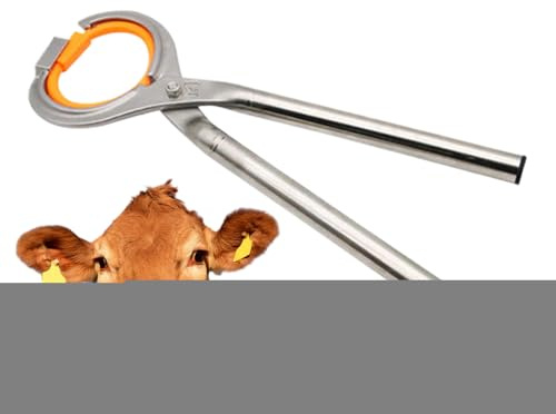 Alicates De Perforación De Nariz De,Equipo Ganadero - Tenacillas Ergonómicas para Manejo de Ganado Vacuno en Granjas y Gestión Pecuaria