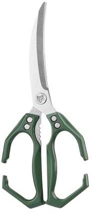 Tijeras Para Aves,2 en 1 Tijeras para Alimentos con Cascanueces | De Acero Inoxidable Para Procesar Verduras Frutas Carne Pescado