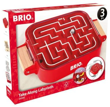 BRIO 34100 Mitnehm-Labyrinth - Kurzweiliger Spielspaß für daheim oder unterwegs - Für Kinder ab 3 Jahren