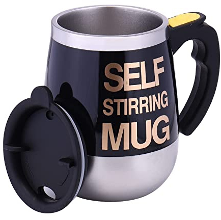 IAMPDD Self Stirring Mug Auto Self Mixing Stainless Steel Cup for Coffee -450ml/15oz