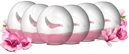 Airwick Profumatore per Bagno, Confezione da 6 Profumatori Active Fresh Bagno da 74ml, al profumo di Magnolia, Deodorante Ambiente 75ml