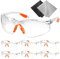 Lunettes de Sécurité Transparentes, Lunette de Protection Travail, Lunettes de Protection Anti-Rayures, 6PCS Lunettes de Laboratoire Coupe-Vent Lunettes Anti-Sable Lunettes Lunettes Équitation