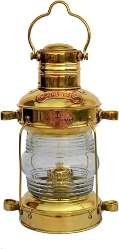 Lampada nautica in ottone antico vintage ottone lampada a olio lanterna barca barca appeso olio lanterna decorazione casa natale