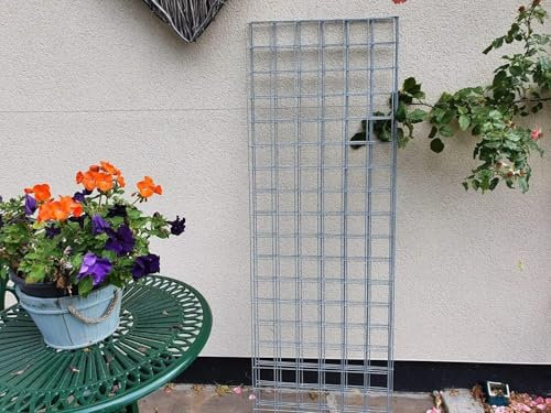 2 Pack Metal Garden Trellis Mesh Panels 145cm x 45cm 3 x 3 Holes(Heavy Duty 4mm wire)