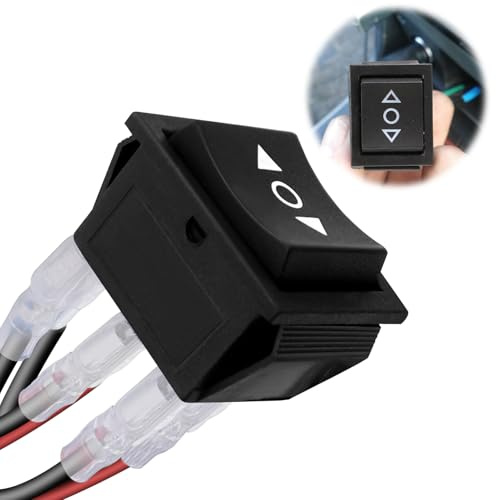 Momentanen wippschalter 6 polig Polarer Umkehrschalter DPDT (EIN) AUS(EIN) 3 Position 10A 12V wipptaster Automatikschalter Gleichstrommotor mit Draht 110V-220V DPDT Auto Boot Wipptaster mit Kabel