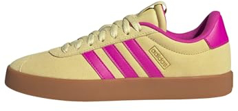 adidas Women's VL Court 3.0 Shoes, Powder Yellow/Shock Pink/Gold met., 9 UK