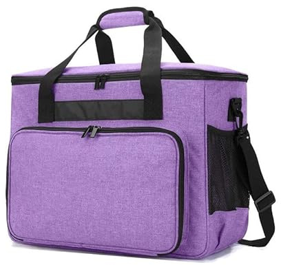 GREOPE Bolsa portátil para máquina de coser de viaje, 42 x 26 x 33 cm, impermeable, con kit de accesorios, Purple, Portátil