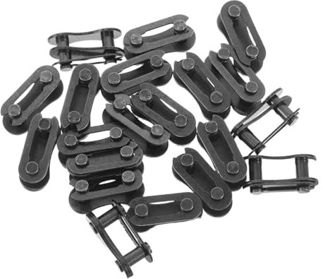 TOYANDONA 20 Pièces Boucle De Chaîne De Vélo Vélo Chaînon Manquant Connecteurs De Liaison Maillons De Liaison De La Chaîne à Rouleaux Kit De Réparation De Vélos Noir Acier