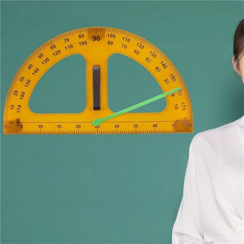 Teaching Protractor Math Tool 180 Degrees Half Circle Measuring Ruler Portable Drafting Aid for Classroom Use Teacher
