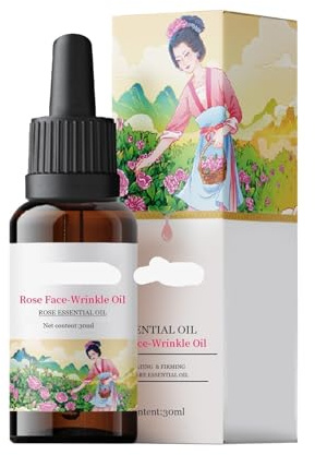 Ätherisches Rosenöl Zur Straffung Der Haut – Anti-Aging, Feuchtigkeitsspendend, Reduziert Falten, Strafft Die Haut, Mildert Feine Linien Und Dunkle Flecken(2PCs)