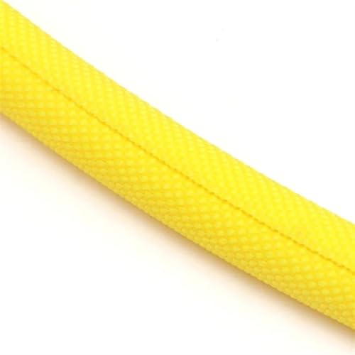 Kabelorganisatör kabelväska med expanderbart flätat fodral och automatisk stängning 1/5 m, isolerande wrap (gul, 38 mm, 1 meter)