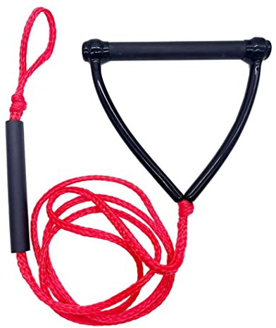 Cuerda de esquí acuático Tabla Trasera Cuerda Correa Mango Remolque de esquí para acuático Remolque para Deportes Rojo 24 pies..