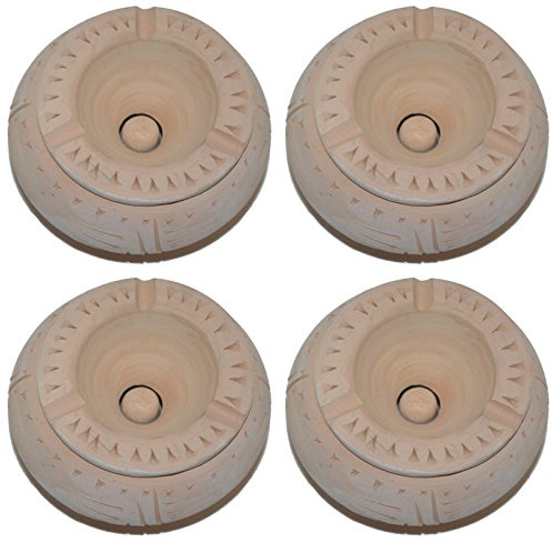 4 x Wind Ashtray Ceramic Terracotta Mediterranean Terracotta Unique