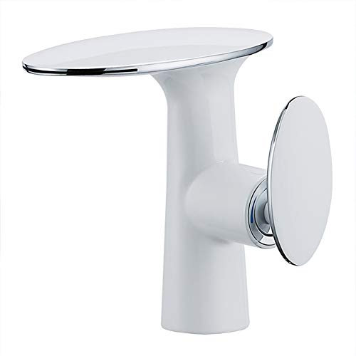 Wasserfall Wasserhahn Bad, Moderner Verchromt Messing Waschtischarmatur Kaltes Und Heißes Wasser Vorhanden, Geeignet Für Badezimmer Und Waschbecken, Einhandmischer Waschtischarmaturen