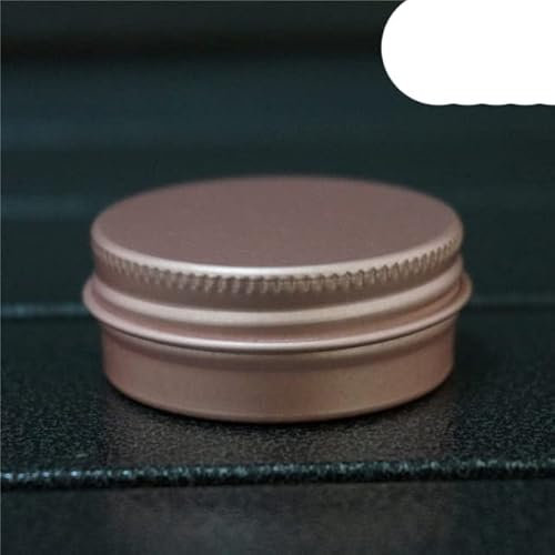 15g Round Orange/Gold/Black/Silver Empty Aluminum Box Metal Tin Cans Portable DIY 15ml White Cosmetic Cream Jar Tea Aluminum Pot-30pcs,rose gold