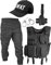 normani SWAT/Security/Police Kostüm bestehend aus Weste, Hose, Pistolenholster, Handschellen und Basecap Farbe Schwarz/SWAT Größe L