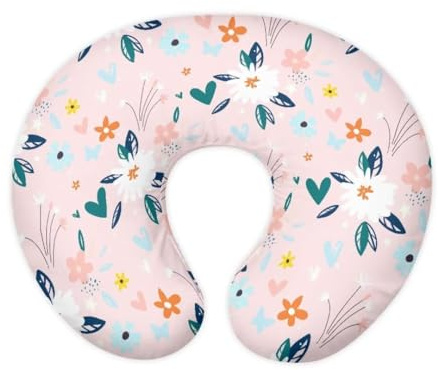 Jeiento Fundas de almohada de lactancia con diseño floral de dibujos animados, cómoda funda de almohada de lactancia materna agradable a la piel, lavable a máquina