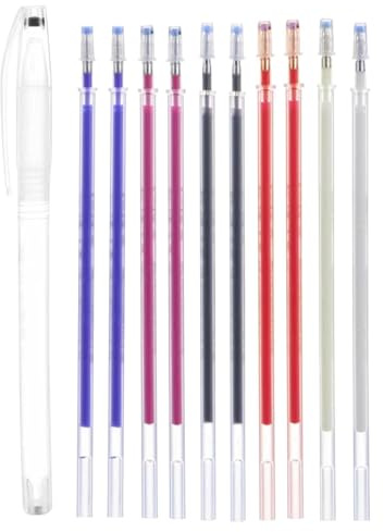 Bolígrafos de tela borrables, bolígrafos de marcado borrables con calor, bolígrafos vacíos para sastres, costura, acolchado y costura