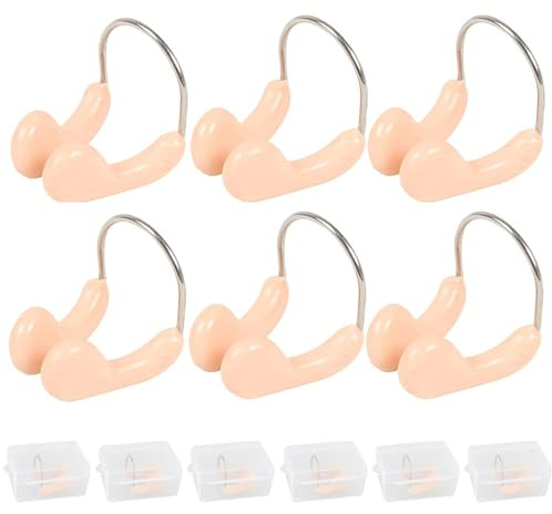 Nose Clip Swimming,6 PCS Nose Plug Nose Clips Protector with Box Swim Nose Protector for Kids Adults Swimming Training Beginners Competitions
